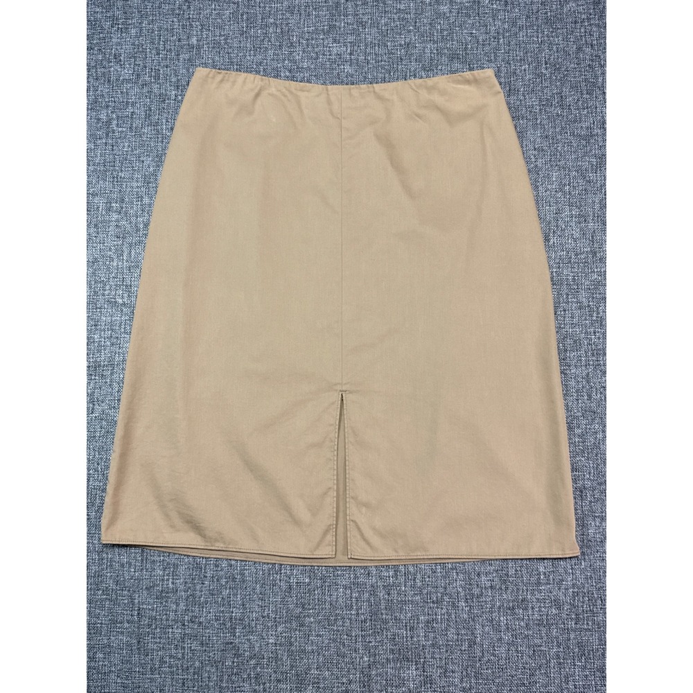 Sale | Banana Republic Skirt Womens Tan Khaki Stretch Cotton A-Line | 10